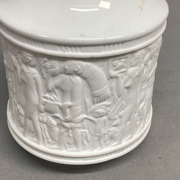 Porzellan KPM Bavaria Germany White Bisque Porcelain Flower Vase - 1970’s - Picture 3 of 10